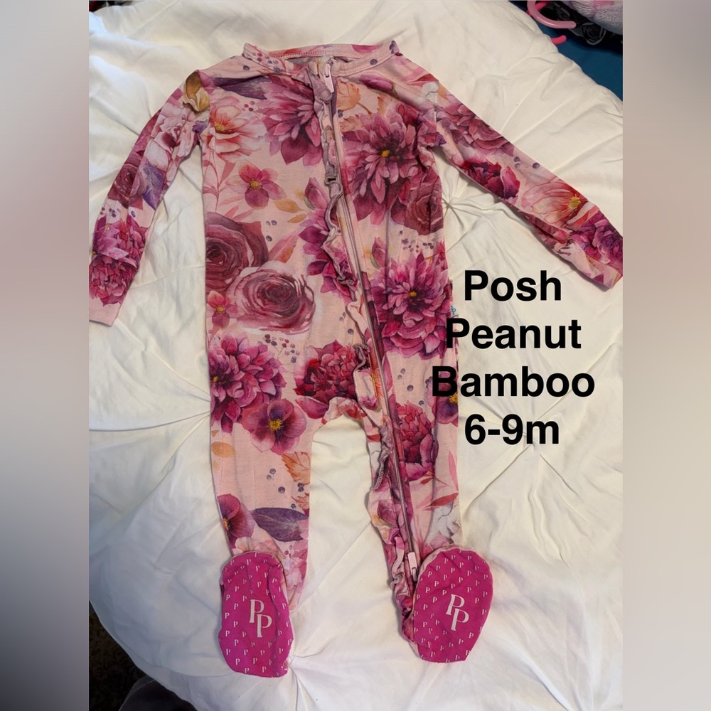 Posh Peanut Pink and Purple Floral Footie